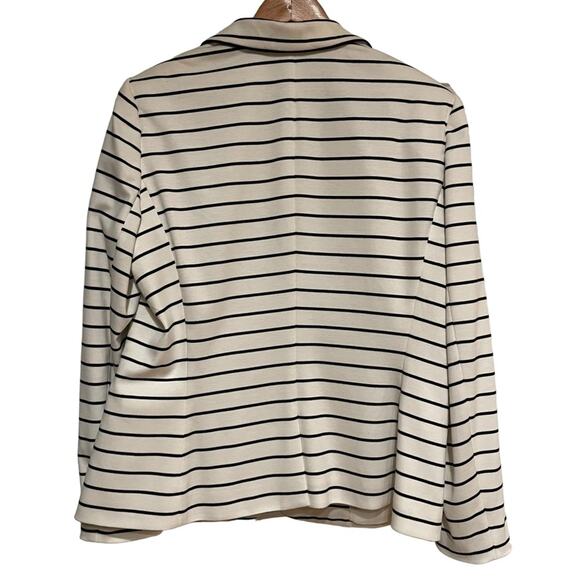 JM Studio Blazer Jacket Women's Size 18 Striped Career Office Casual Stretch Top - Picture 2 of 10